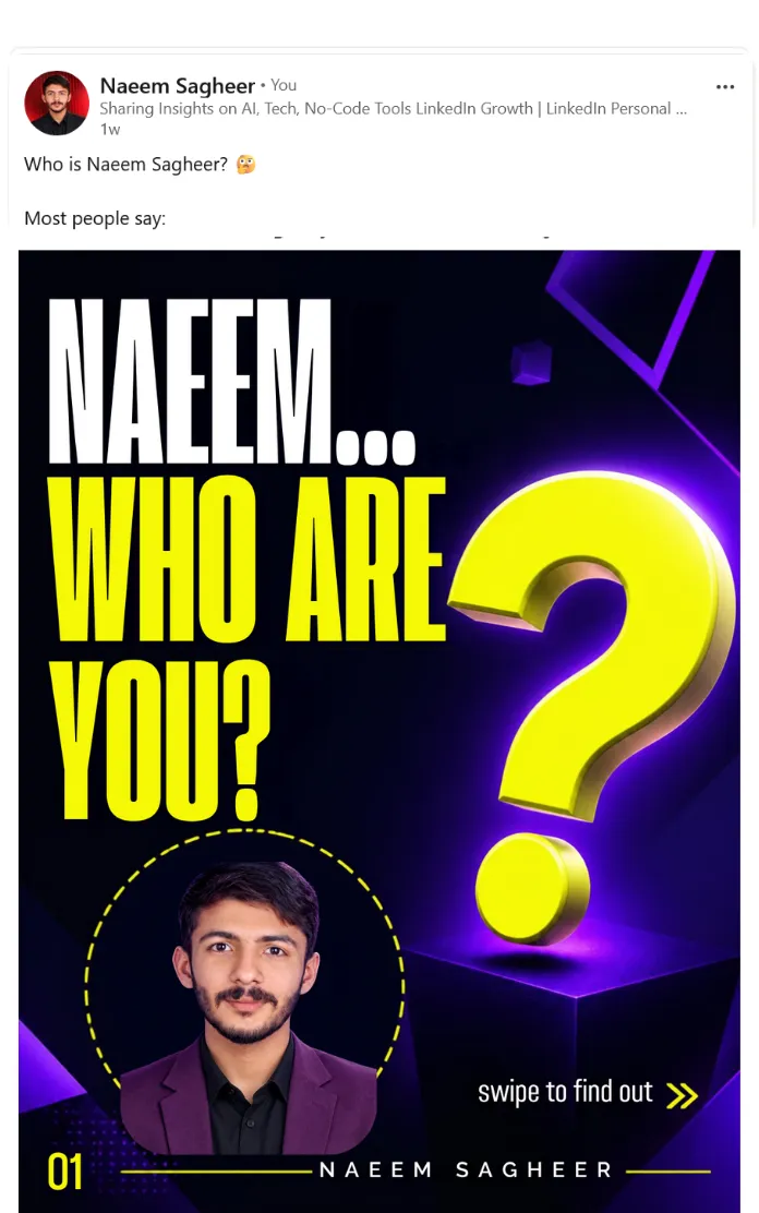 Sponsored LinkedIn post for Naeem Sagheer